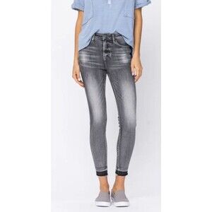 Judy Blue Skinny Fit High Rise 16W Black Distressed JB88165